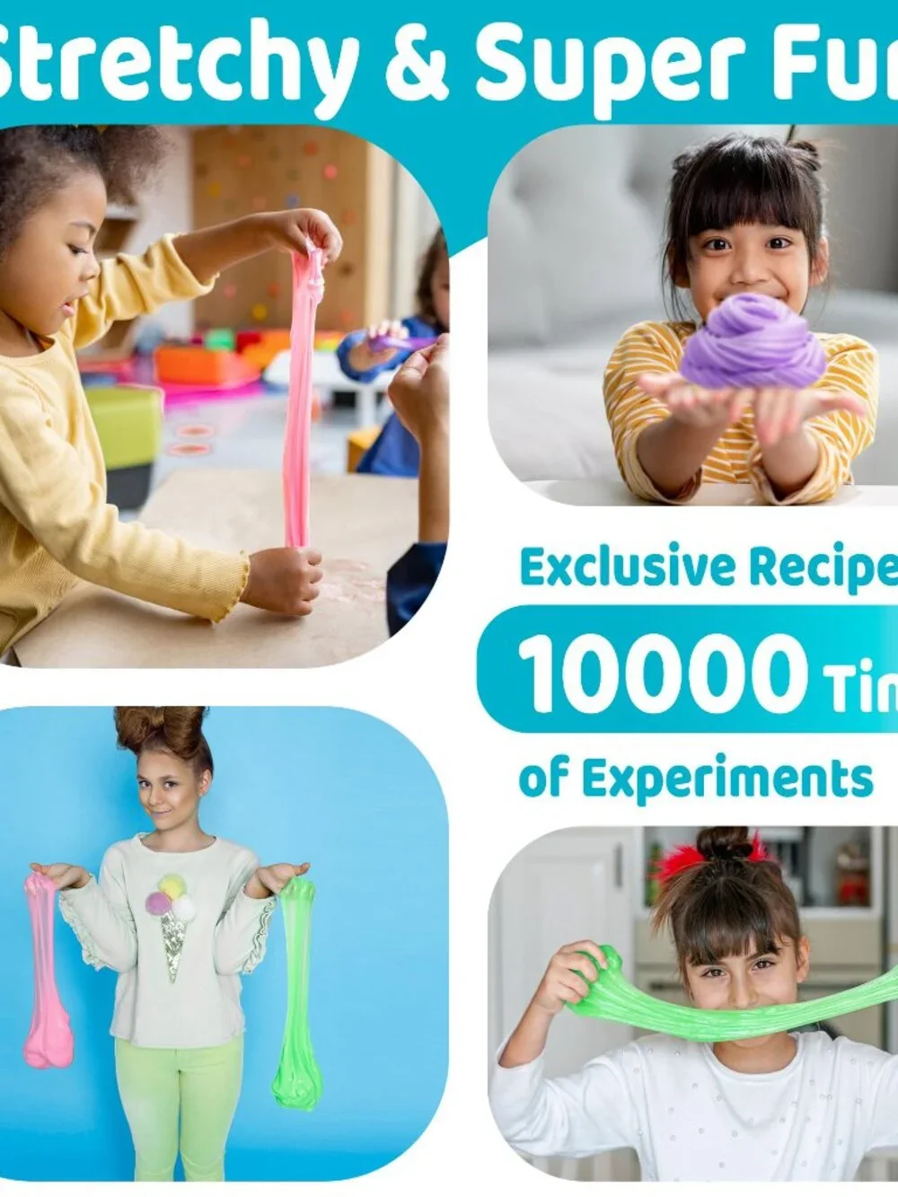 Slime Kit for Girls and Boys, Safe and Fluffy Slime for Kids, Stress Relief Kids